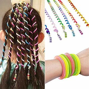 12 PCS Girls Hair Accessories for Women Kids, Waflyer Rubber Hair Twister Hair Braiding Kit Hairband Colourful Hair Clips Elastic Hair Styling DIY Tool for Girls Women Thick Thin Short Long Hair - Brand New