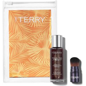 By Terry Tropical Sun Glow Set   Tea to Tan Face & Body Bronzer with Kabuki Brush   Travel Size, 2 Piece Set - Brand New