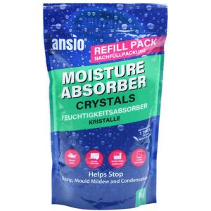 ANSIO 6 kg Refillable Moisture Absorber Refill Crystals for Damp, Mould, Moisture in Home, Kitchen, Wardrobe, Bedroom, Caravan, Office, Garage, Bathroom (6 x 1 Kg Crystals) - Brand New