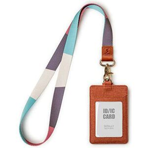 SENLLY ID Badge Holder Gift with Cute Neck Lanyard Strap, 2 Card Slots and 1 Clear ID Window, for Women and Men - Brand New