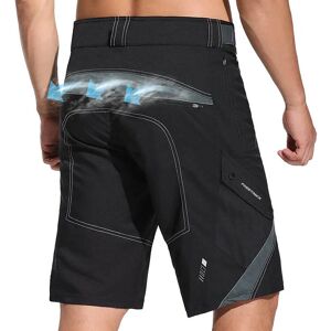 Freetrack Mens Mountain Bike Shorts Breathable Lightweight Quick Dry Baggy MTB Shorts Hiking Cycling Shorts Loose Fit for Outdoor Biking Running (M) Black - Brand New