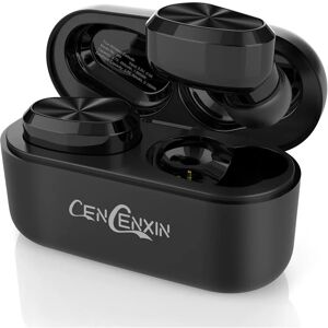 CENCENXIN Bluetooth wireless Headphones W9 true wireless Stero in-ear Earphones with Mic for home/office, portable IPX7 waterproof bluetooth Earbuds Headsets with USB-C Charging case (Black) - Brand New