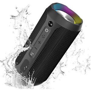 Aloom Portable Bluetooth Speaker Waterproof IPX7 Bluetooth 5.0 Speaker Press Phone Button to Switch Between Bluetooth Pairing and Aux-in Mode Black… - Brand New