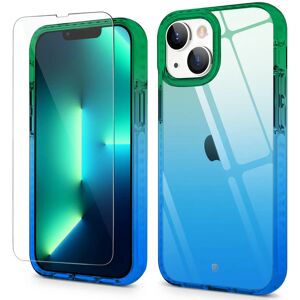 SHIELDON Case for iPhone 13 Mini 5G with [Tempered Glass Screen Protector][Anti-Yellowing][Non-Scratch][Shock-Absorbent][PC Back+TPU Bumper] Case Compatible with iPhone 13 Mini 5.4