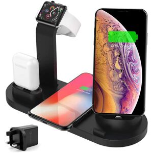 Singwow Wireless Charging Station 6 in 1 : Wireless Charger + 3 in 1 Charging Dock Station for iPhone Samsung Huawei + AirPods Dock Stand + Apple Watch Stand (No Apple Watch Charger) - Brand New