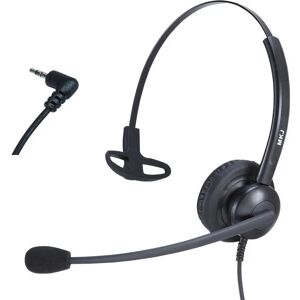 MKJ Telephone Headset for Home Phones with 2.5mm Jack, Corded Call Center Headset with Noise Cancelling Microphone for Panasonic KG-TGEA20 KX-TGA470 Cisco SPA 525G Uniden Vtech DS6151 DS6671-3 CS611 - Brand New