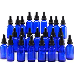 YIZHAO 30ml Blue Dropper Bottle, Empty Eye Glass Dropper Bottles with [Glass Pipette Dropper],Small Sample Glass Bottles,for Essential oil Diffuser,Massage,Beauty Oil Mix - 24 Pcs - Brand New