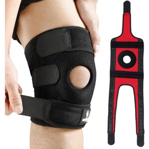 NEENCA Knee Support with Side Stabilizers & Patella Gel Pads, Adjustable Hook and Loop Knee Brace Wrap for Knee Pain,Running,Meniscus Tear,ACL,Joint Pain Relief, Injury Recovery,Sports-4 Sizes. 055 - Brand New