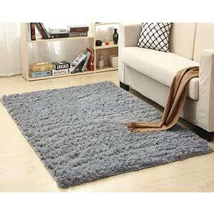 Azptan Fluffy Rugs for Bedroom Area Rugs, Living Room Rugs Large Soft Tie-Dye Shaggy Rug, Anti Slip Modern Floor Rug Plush Kids Baby Room Carpet, Dark gray 160x230cm(5.2x7.5ft) - Brand New