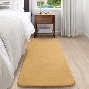 COLOR&GEOMETRY Color G Area Rugs Living Room Rug, Super Soft Shaggy Bedroom Rug Floor Carpet Mat Non-slip, Durable for Living Room, Bedroom, Nursery Room, Bedside Rug (40 x 120 cm, Khaki) - Brand New