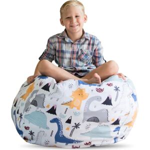 Creative Labs QT Stuffed Animal Storage Bean Bag Chair - Kid Bean Bag Chair - Beanbag Cover - Stuffed Animal Holder - Beanbag Chair for Kids, Toddlers & Teens - Giant Bean Bag Cover (38