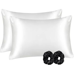 YANIBEST 2 Pack Satin Pillowcase for Hair and Skin, Invisible Zipper Ultra Soft Satin Pillow Cases, Breathable Smooth Satin Pillow Cover Set - Brand New
