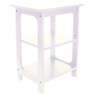 Aurotrice Bedside End Tables Console Sofa Table for Living Room Bedroom 21 x 16 x 12 White - Brand New