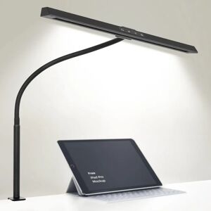 VONCI LED Desk Lamp, Computer Monitor Workbench Lights, 12W 600Lumen Long Swing Arm Table Lamp, Flexible Goose-Neck Clamp with 5 Color Modes - Brand New