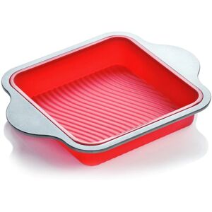 Boxiki Kitchen Silicone Brownie Pan   Professional Non-Stick Square 22 cm Silicone Cake Pan for Baking Best No-Stick Oven Dish Bakeware   FDA-Approved Silicone w/ Steel Frame + Handles. - Brand New