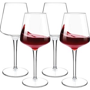 COOKY.D Unbreakable Long Stem Red White Wine Glasses Large Tritan-Plastic Drinkware Sets Gift Bpa Free Dishwasher Safe 640 ML/22.5 OZ, Set of 4 - Brand New