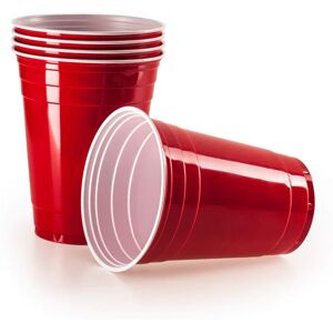 VIVALOO 100 Pack Reusable Drinking Cups - Original American Red Cups 16oz - Dishwasher Safe Party Cups - 473ml Drinking Cups - Brand New