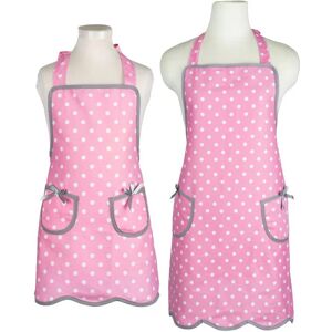 NEOVIVA 2 Pack Kitchen Aprons Set for Women and Kids, Adjustable Big Personalised Chef Bakers Cotton Apron with Pockets Wipe Clean Pinafore for Cooking Baking Gardening Grilling, Floral Quarry Bloom - Brand New