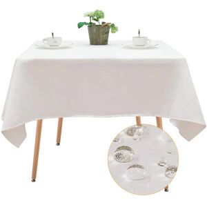 BALCONY & FALCON Large Square tablecloth Satin Tablecloths for Party Wedding Hotel Decoration white table cover, 140x140cm(55x55inch) - Brand New