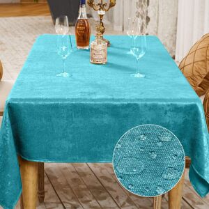BALCONY & FALCON Rectangle Shiny Faux Linen Table Cloth, Washable Table Cover for Kitchen Dinning Tabletop Buffet Decoration, Wipeable Table Protector, Large Oblong Tablecloths - Brand New
