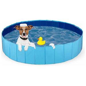 Dono Foldable Pet Dog Swimming Pool, PVC Puppy Bathing Tub Blue, Non-Slip Children Ball Pits Kids Dog Paddling Bathing Pool - Brand New