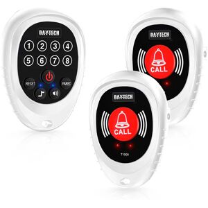 DAYTEE Daytech Caregiver Pager Wireless SOS Call Button System Pager Nurse Calling Alert System 1 Plug-in Receiver + 3 Wrist Transmitter for Home Elderly Disabled Patient - Brand New