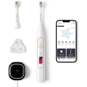 evowera Adaptive Electric Toothbrush, 6 Modes, Coaching APP, Full-Color Screen, 10%-100% Adjustable Intensity, Wireless Fast Charge, IPX7 Waterproof, Uncleaned Reminder, Timer,Sonic Powered Toothbrush - Brand New