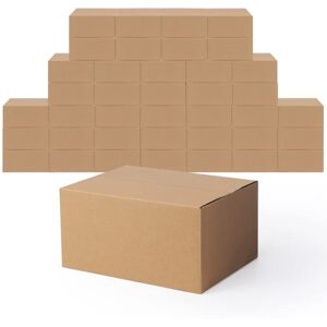 EYMPEU 40 Pack 20.3x15.3x10.2cm(8x6x4 inches) Brown Cardboard Boxes, Packing Boxes Can be used for Small Items, Toys, Stationery etc - Brand New