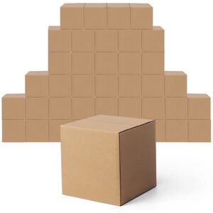 EYMPEU 40 Pack 15.3x15.3x15.3cm(6x6x6 inches) Brown Cardboard Boxes, Packing Boxes for Small Items, Toys, Stationery and Christmas Packages - Brand New