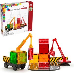 Magna-Tiles Builder 32 Piece Set, The Original Magnetic Building Tiles For Creative Open-Ended Play, Educational Toys For Children Ages 3 Years + (32 Pieces) (21632) - Brand New