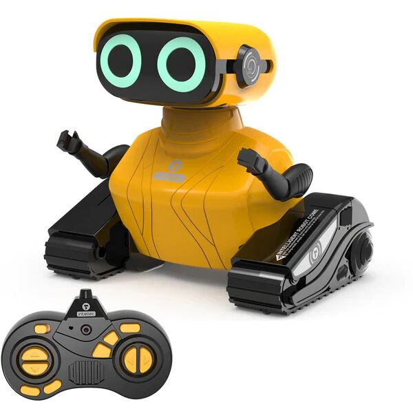 GILOBABY RC Robot Toys, Remote Control Robot Toys, Walking & Dancing Kids Robot Toys for Children Age 6 Year Old & Up Boy Girl , Gifts Toys with LED Eyes (Yellow) - Brand New