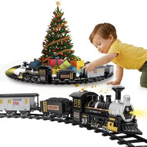 HENGPHY Christmas Train Set, Train Set Around The Tree for Boys Girls with Light & Sound, Train Tracks Set for 3 4 5 6 7 8+ Year Old Kids - Brand New