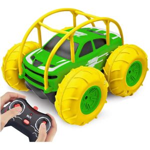 MaxTronic Waterproof Remote Control Cars, Rechargeable RC Stunt Car Toy with 2 Sided 360 Rotation Monster Truck Off-Road with Cool Light Gifts for Boy Kids Girl - Brand New