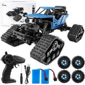 m zimoon RC Cars Remote Control Off-Road Car 2 in 1 , 2.4GHz 4WD Racing All Terrains Rock Climbing Electric Monster Trucks Crawler with 2 Rechargeable Batteries for Adults Boys Girls Kids Toy Blue - Brand New