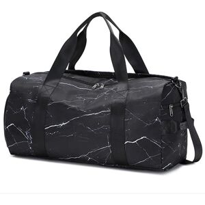 EUYIFET Black Marble Printed Gym Sport Duffle Bag for Women Men Travel Duffle Holdall Bag with Shoes Compartment & Wet Pocket for Girls Boys Hiking Swimming Camping Dance Yoga Weekend - Brand New