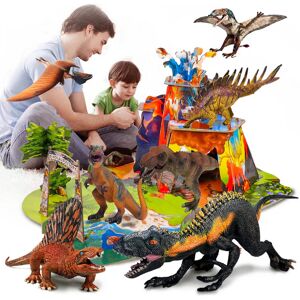 CPSTOYWORLD 3D Dinosaur Toys STEM Set,7 PCS Dinosaur Figures with 30 Piece 3D Jigsaw Puzzles,Realistic Large Dinosaur World for Toddler Children Preschool Learning Educational,Party Gifts and Birthday Favors - Brand New