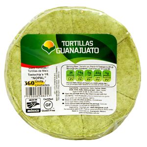 Guanajuato Pre Cut Cactus Corn Tortillas for Frying 10x1kg Case