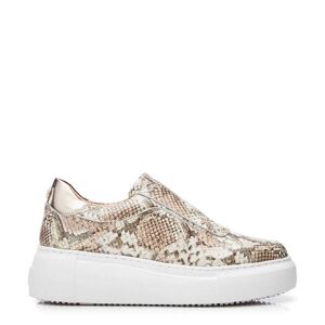 Moda In Pelle Althea Natural - Gold Snake Print Leather 36 Size: EU 36