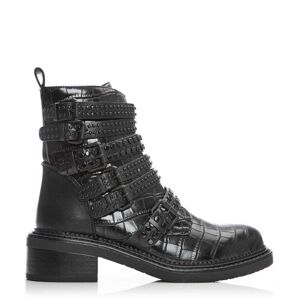 Moda In Pelle Eretina Black Croc Porvair 36 Size: EU 36 / UK 3