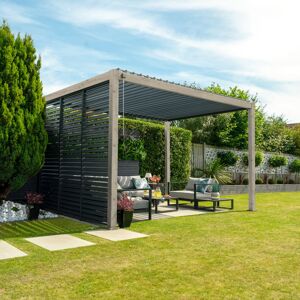 Nova - Titan Aluminium Pergola - 4m x 3m Rectangular - Wood Look