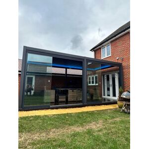 Blakesley’s Nova Titan Plus LED 6m x 3m Rectangular Motorised Aluminium Pergola Grey