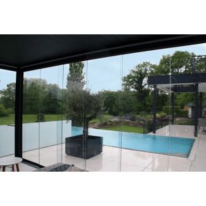 Nova Titan Aluminium Pergola 6m x 3.6m Rectangular optional Glass sliding Doors - Grey