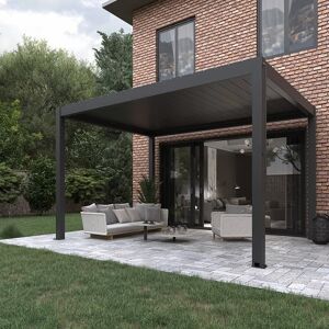 Blakesley’s Deponti Pinela 4m x 3m Aluminium Pergola Free Standing Glass Sliding Doors