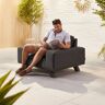 Nova - Tranquility Fabric Lounge Chair - Dark Grey