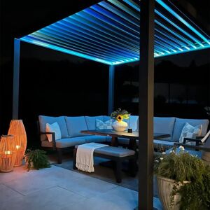 Blakesley’s Nova Titan Plus LED 4m x 3m Rectangular Motorised Aluminium Pergola Grey