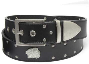 Atlas for Men Men's Black Studded Belt  - BLACK - Size: 41â…” in Atlas for Men Men's Black Studded Belt  - BLACK - Size: 41â…” in