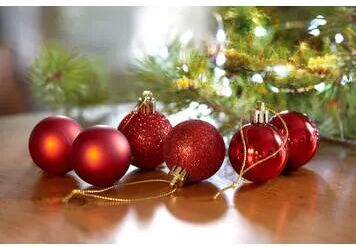 Atlas for Men Set of 6 Mini Baubles - Red  - . - . - Size: One Size Atlas for Men Set of 6 Mini Baubles - Red  - . - . - Size: One Size