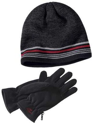 Atlas for Men Men's Warm Outdoor Hat + Gloves Set - Anthracite  - BLACK - Size: L Atlas for Men Men's Warm Outdoor Hat + Gloves Set - Anthracite  - BLACK - Size: L