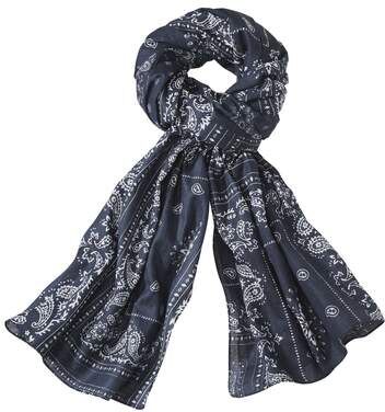 Atlas for Men Men's Navy Bandana-Style Scarf  - BLUE - Size: One Size Atlas for Men Men's Navy Bandana-Style Scarf  - BLUE - Size: One Size