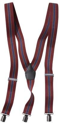Atlas for Men Men's Striped Braces Gift Set - Navy Burgundy  - PATTERNED - Size: One Size Atlas for Men Men's Striped Braces Gift Set - Navy Burgundy  - PATTERNED - Size: One Size